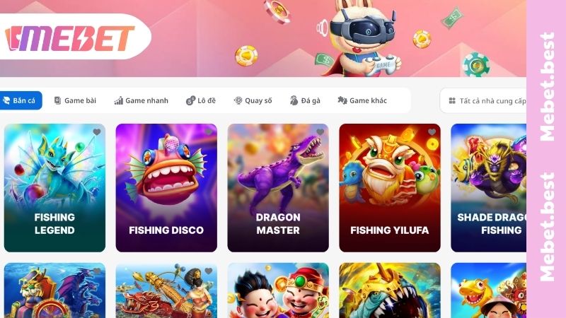 Thu hoạch tiền thưởng tại bắn cá MEBET